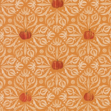 Coven Pumpkin Medallion Tiles Damask - Robin Pickens for Moda